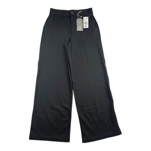 WIT & WISDOM Black Whitney Skyrise High Rise Wide Leg Pants Women’s Sz 0P NWT